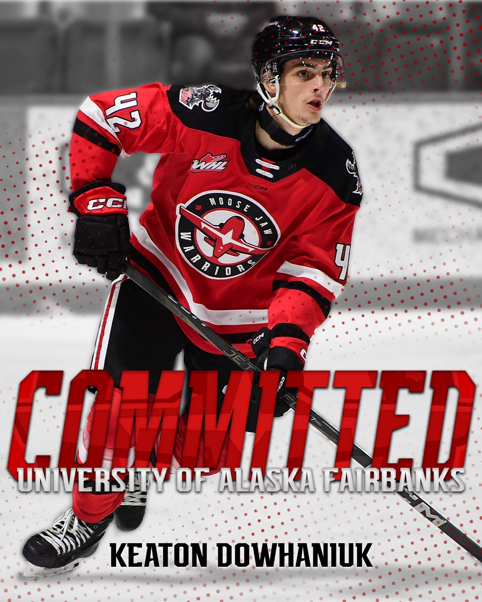 Congratulations to Keaton Dowhaniuk on committing to University of Alaska Fairbanks for the 2025/2026 season, making him the first Warrior NCAA committed player.