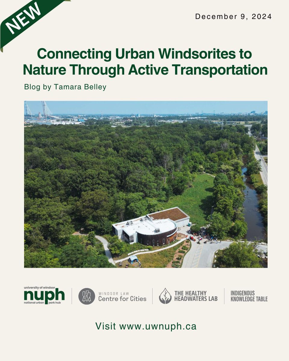 New blog post! 

One of the 3 main objectives of the new National Urban Park program is supporting access to nature. Safe reliable active &amp; public transportation to Ojibway and other parks in the city is vital to ensuring the objective is met. 

uwnuph.ca/blog/post/2024…