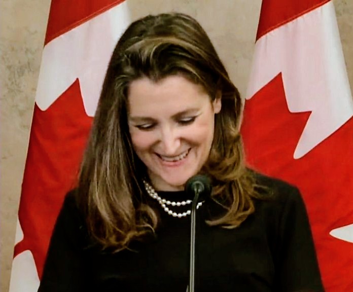Today is a good day to reflect on the time Chrystia Freeland submitted her handwritten notes to the POEC Commission.

Her alarmingly unintelligent penmanship aside, one of her unredacted notes about the Freedom Convoy stated:

"We need a new playbook. You need to designate this