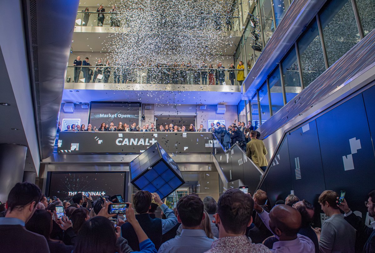 Aujourd'hui, premier jour de cotation pour CANAL+ !

Présent dans 52 pays et avec 26,8 millions d’abonnés, CANAL+ est devenu en 40 ans l’un des plus grands groupes média et de divertissement au monde. Nous sommes très heureux de franchir cette nouvelle étape au London Stock