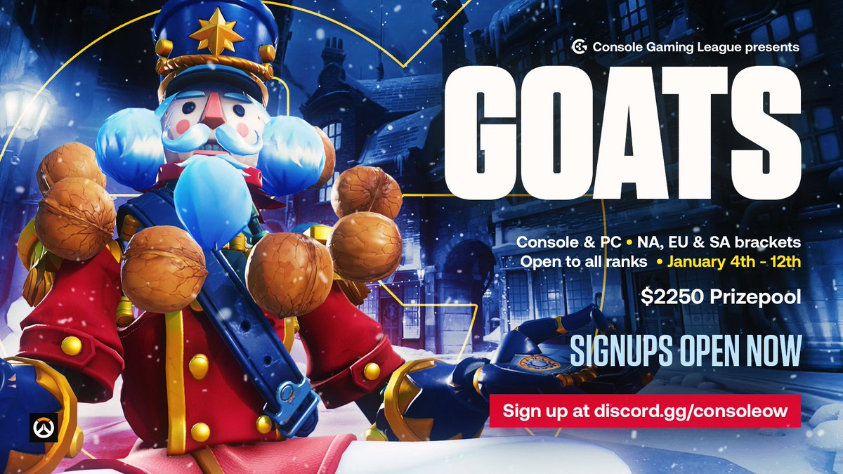 ConsoleGamingLG's tweet photo. It's The Most Wonderful Time of the Year 🎄

🎮 Platforms: Console &amp; PC  
🌎 Regions: Separate NA, EU, and SA brackets
🏅 Ranks: 3 Separate Ranked Brackets 
💰 Prize Pool: $2250 

Signups are open now ⬇️ https://t.co/z1SUueGIPG