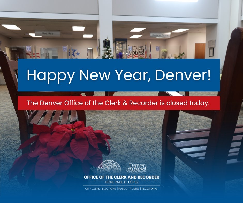 Happy New Year, Denver! Our offices are closed today and will resume normal business hours tomorrow. #HappyNewYear #NewYearClosure
