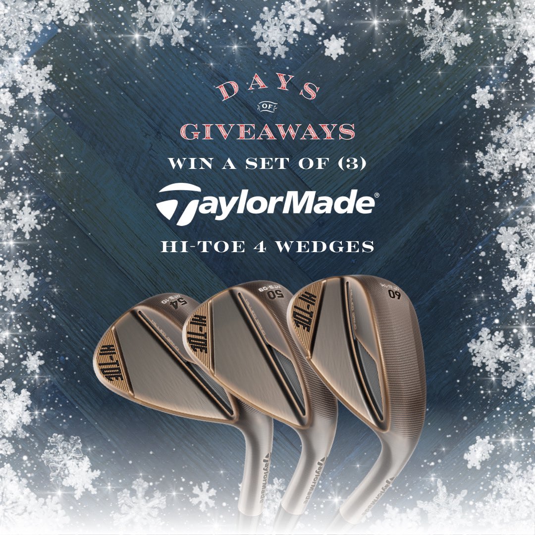 Barstool Golf Time (@stoolgolftime) on Twitter photo 🎁 DAYS OF GIVEAWAYS 🎁
We saved the best for last… enter to win a FULL SET of Hi-Toe 4 wedges!
To enter:
-Follow <a href="/stoolgolftime/">Barstool Golf Time</a>, @foreplaypod, and @taylormadegolf
-Like & Retweet
-Tag 3 friends in the comments
Good luck, and Happy Days of Giveaways! 🎁 DAYS OF GIVEAWAYS 🎁
We saved the best for last… enter to win a FULL SET of Hi-Toe 4 wedges!
To enter:
-Follow <a href="/stoolgolftime/">Barstool Golf Time</a>, @foreplaypod, and @taylormadegolf
-Like & Retweet
-Tag 3 friends in the comments
Good luck, and Happy Days of Giveaways!