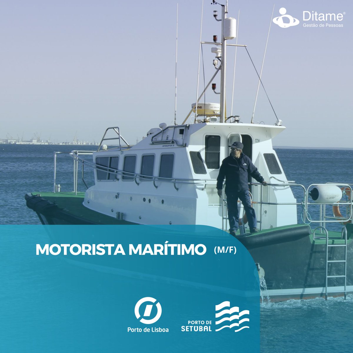 📝 Está a decorrer processo de recrutamento de pessoal para a carreira de MOTORISTA MARÍTIMO (M/F) - DIRECÇÃO DE PILOTAGEM, cujos termos, prazo e condições estão disponíveis para consulta em ditame.com/candidatos/rec…

#portodesetubal #estamosacontratar #motoristamarítimo