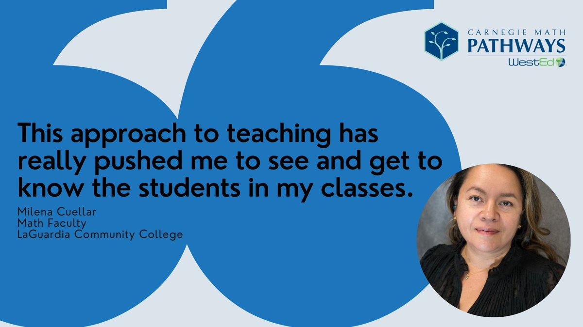 Carnegie Math Pathways (@carnegiemath) on Twitter photo Creating a relevant and welcoming math learning space is all in a day's work for Milena Cuellar (<a href="/Dr_phyton/">Milena Cuellar</a>) at <a href="/LaGuardiaCC/">LaGuardia Community College</a>. Read more about the impacts teaching #Statway has had on her students and practice in this new <a href="/insidehighered/">Inside Higher Ed</a> piece:
tinyurl.com/IHELAGCC
#highered Creating a relevant and welcoming math learning space is all in a day's work for Milena Cuellar (<a href="/Dr_phyton/">Milena Cuellar</a>) at <a href="/LaGuardiaCC/">LaGuardia Community College</a>. Read more about the impacts teaching #Statway has had on her students and practice in this new <a href="/insidehighered/">Inside Higher Ed</a> piece:
tinyurl.com/IHELAGCC
#highered
