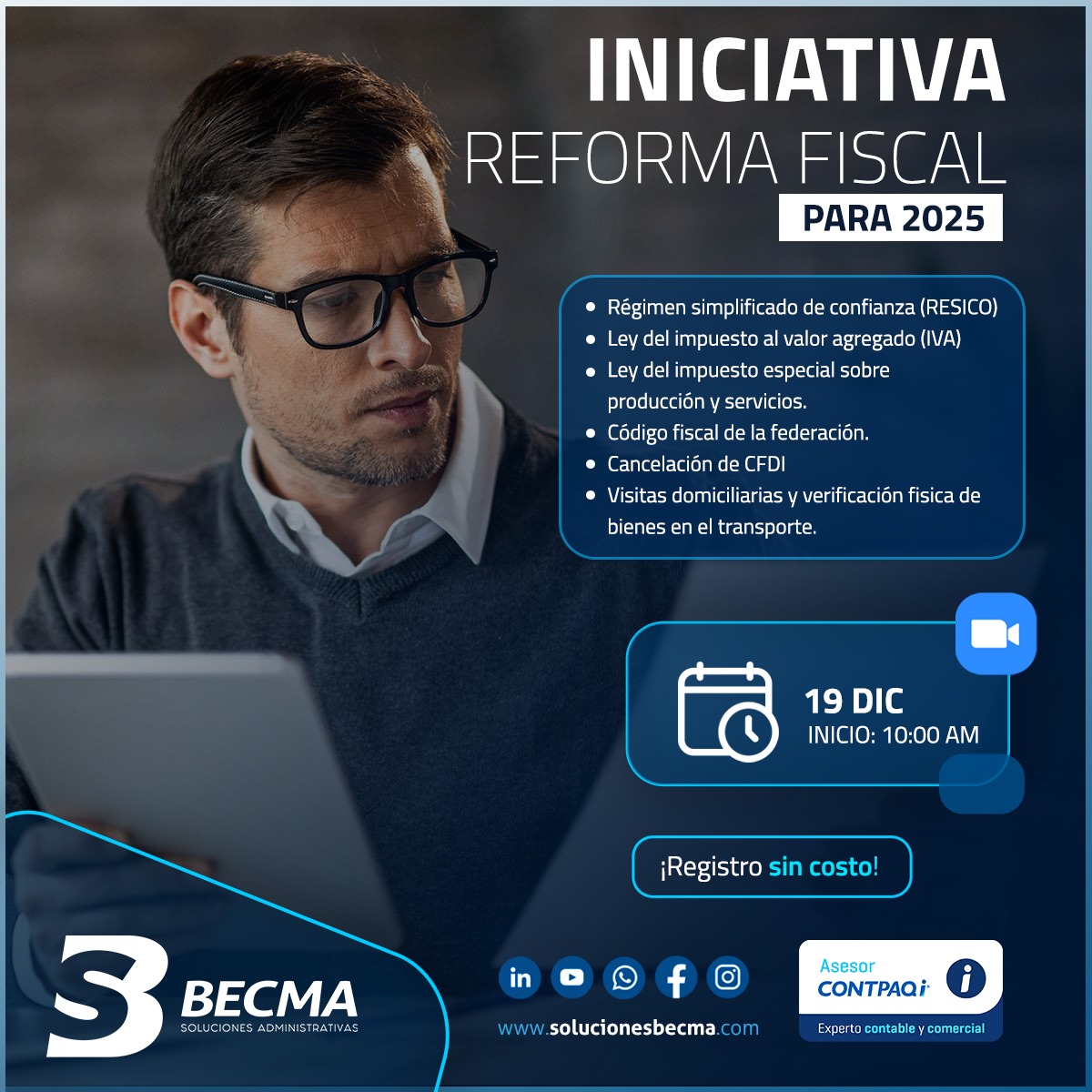 🔷 𝐄𝐬𝐭𝐢𝐦𝐚𝐝𝐨𝐬 𝐬𝐨𝐜𝐢𝐨𝐬 𝐲 𝐜𝐨𝐦𝐮𝐧𝐢𝐝𝐚𝐝 𝐝𝐞 𝐂𝐎𝐏𝐀𝐑𝐌𝐄𝐗 𝐄𝐝𝐨𝐌𝐞́𝐱 𝐎𝐫𝐢𝐞𝐧𝐭𝐞. 🔷

Nuestros amigos y socios de Soluciones BECMA te invita a su evento. ✨

¡Te esperamos!

forms.gle/65uQc4ybHjks4t…

#NovedadesFiscalesMx
#PyMEsEnCrecimiento