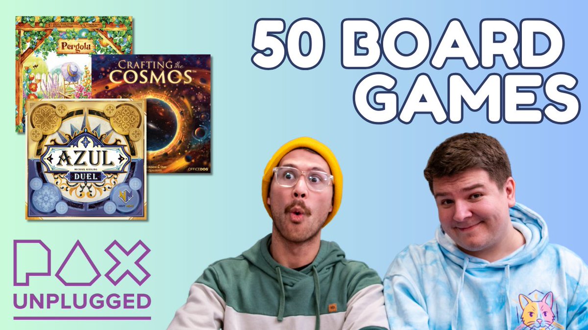 What on earth did we do at PAX Unplugged? Well we took a look at over 50 games! Learn some of them with us and tell us which you're excited about!

youtu.be/dUpNU-xvo1Y