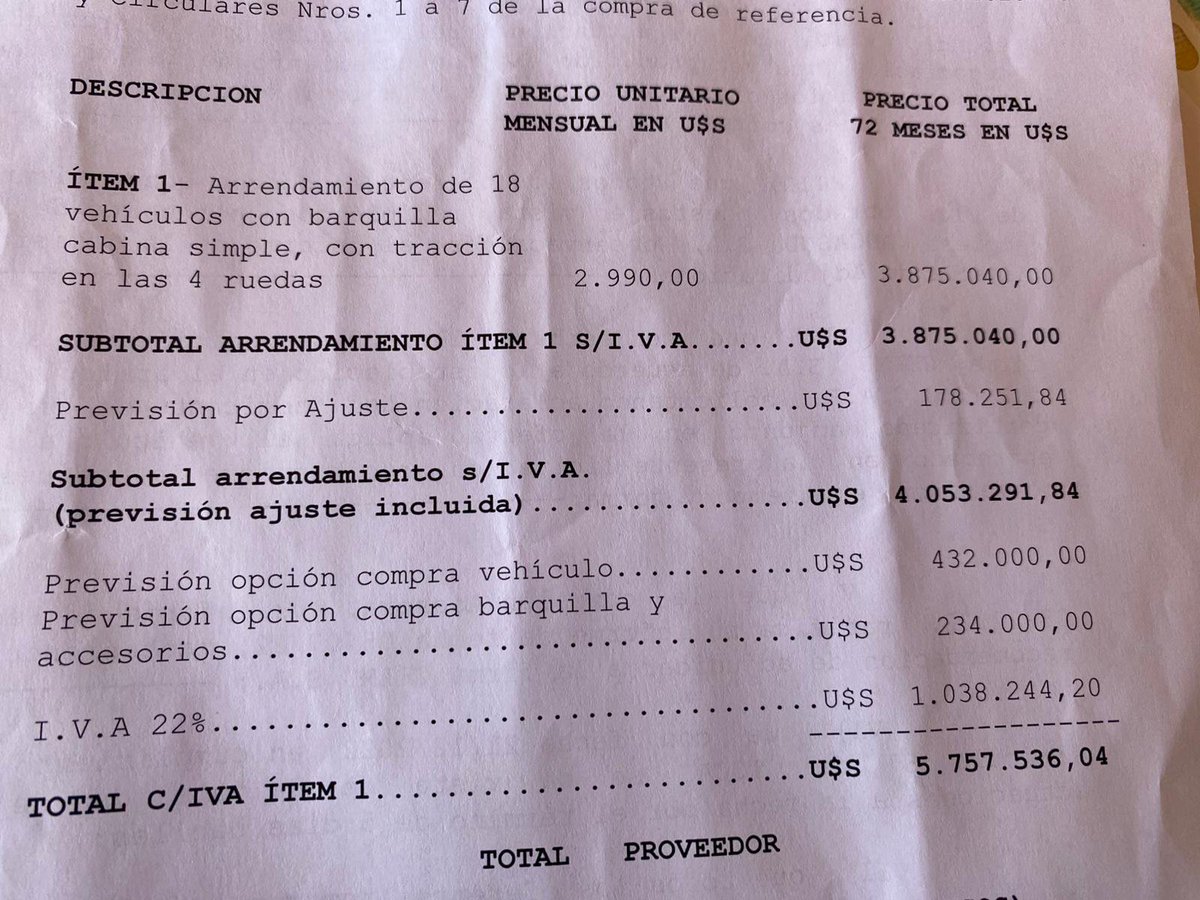 EPreve's tweet photo. 💣 LA TAPADITA

✔️Empresa pública alquiló 18 camionetas a 3.500 dólares por mes cada una durante los próximos seis años pero no las puede utilizar por razones técnicas.

✔️Al término del contrato terminará pagando 322 mil dólares cada vehículo, valor muy superior al del mercado internacional.

✔️ Mañana 9.30 en @M24radio