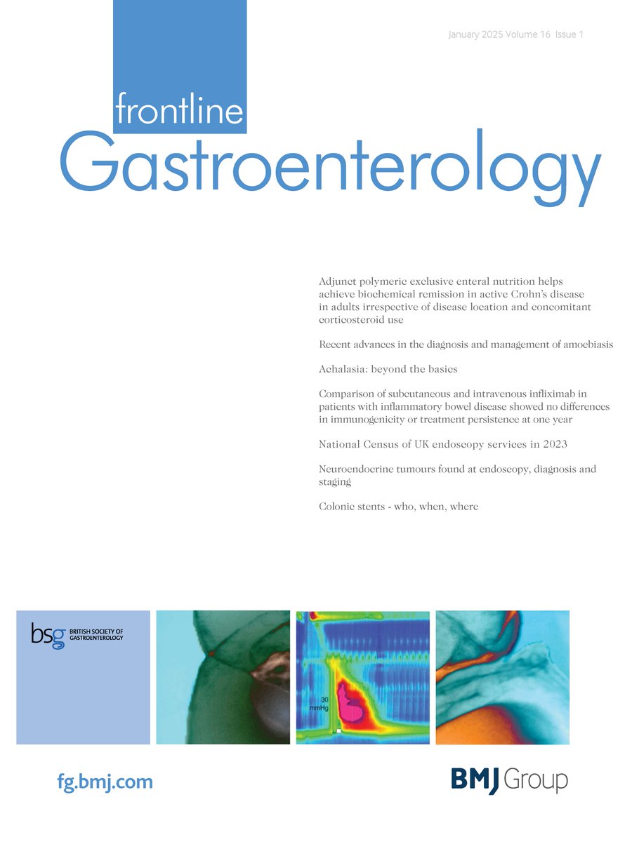 Frontline Gastro (@frontgastro_bmj) on Twitter photo The January 2025 Issue of FG is now LIVE at bit.ly/3OVMlZT !
Featuring:
๐ UpFront from EiC <a href="/PhilSmithIsBack/">Phil Smith</a>
๐ Original research on EEN, SC vs IV IFX, capsule endoscopy and national endoscopy census
๐ Reviews on amoebiasis, NETs, achalasia and colonic stents
๐ The January 2025 Issue of FG is now LIVE at bit.ly/3OVMlZT !
Featuring:
๐ UpFront from EiC <a href="/PhilSmithIsBack/">Phil Smith</a>
๐ Original research on EEN, SC vs IV IFX, capsule endoscopy and national endoscopy census
๐ Reviews on amoebiasis, NETs, achalasia and colonic stents
๐
