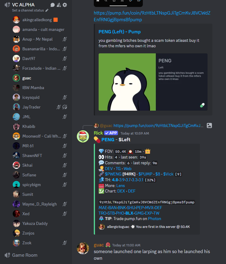 Guac just yelled at everyone in VC to ape $LEFT at 50k! 

Everyone in <a href="/NiggasWithAlpha/">NWA</a> is up over 15X  

Follow my quant <a href="/allergictoguac/">guac</a> for alpha! 

9zHtbLTNspGJiTgCmKvJ8VCWdZEnfRNGgjBpmsBfpump