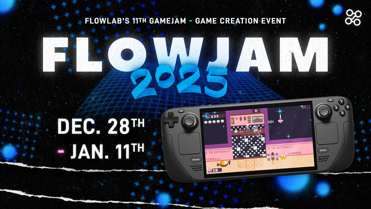 It's timeeeeee!! 🧊🗣️
Last gamejam was amazing &amp; we're hosting on <a href="/itchio/">itch.io</a> again!
Featuring Bun's Bizzaaare Bakery Brawl!!, last year's winner! 

Let's make games with Flowlab, the FLOWJAM winner gets a Steam Deck!
itch.io/jam/winter-flo…

#indiegames #indiedev #gamedev