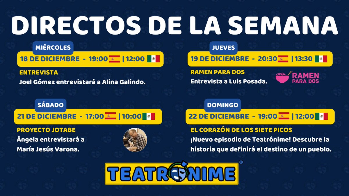 Brutal lo de esta semana💥 Nos vemos en twitch.tv/teatronime 😎