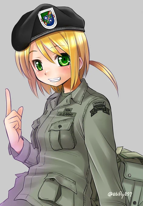75thレンジャー連隊第2大隊娘#今年の漢字が金なので金髪を貼る 