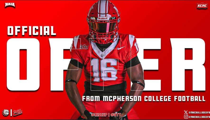 Jackson Dawson (@jacksondawson57) on Twitter photo #AGTG blessed to receive an offer from McPherson College! <a href="/Cen10TitansFB/">Centennial Titan Football Recruiting</a> <a href="/CoachWoot_06/">Coach Wooten, M. Ed. M.S.</a> <a href="/CoachWebb/">Matt Webb</a> <a href="/CoachLinwoodA/">Adam Linwood</a> #AGTG blessed to receive an offer from McPherson College! <a href="/Cen10TitansFB/">Centennial Titan Football Recruiting</a> <a href="/CoachWoot_06/">Coach Wooten, M. Ed. M.S.</a> <a href="/CoachWebb/">Matt Webb</a> <a href="/CoachLinwoodA/">Adam Linwood</a>