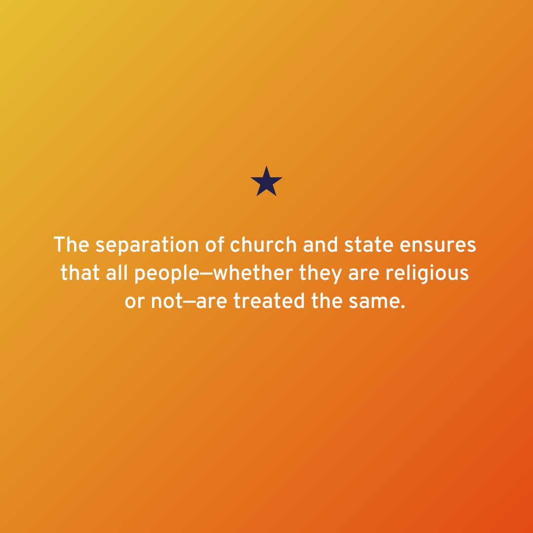 At it's core, church-state separation is about equality