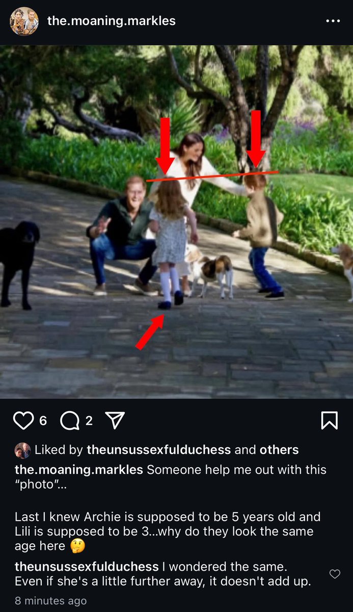 FrontGrid101's tweet photo. So Archie has not grown in 3 years while Betty shoot straight up taller than her brother, and despite Harry saying she’s got her mother’s hair (Afro), she “inherited“ Catherine’s locks😂🤣 Where’s the Kill order for this lousy photoshop fail?@GettyImages @AP @people @nypost https://t.co/B7y5Q6PT5N