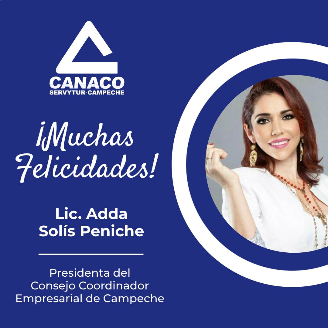 ¡Felicidades a nuestra presidenta, Lic. Adda Solís Peniche, por asumir como Presidenta del Consejo Coordinador Empresarial de Campeche! 🎉

Su liderazgo impulsará el desarrollo económico y el crecimiento de las empresas campechanas. 💼✨

#CANACOCampeche #CCECampeche