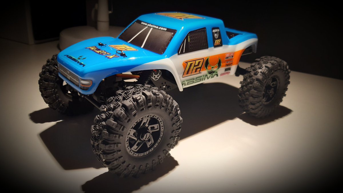 DrQuintaine's tweet photo. Let's try an RTR for a change. The  #Absima The Goat is basically a #HobbyPlus CR18P Evo Pro, with a different shell color. https://t.co/FllqxZqnts