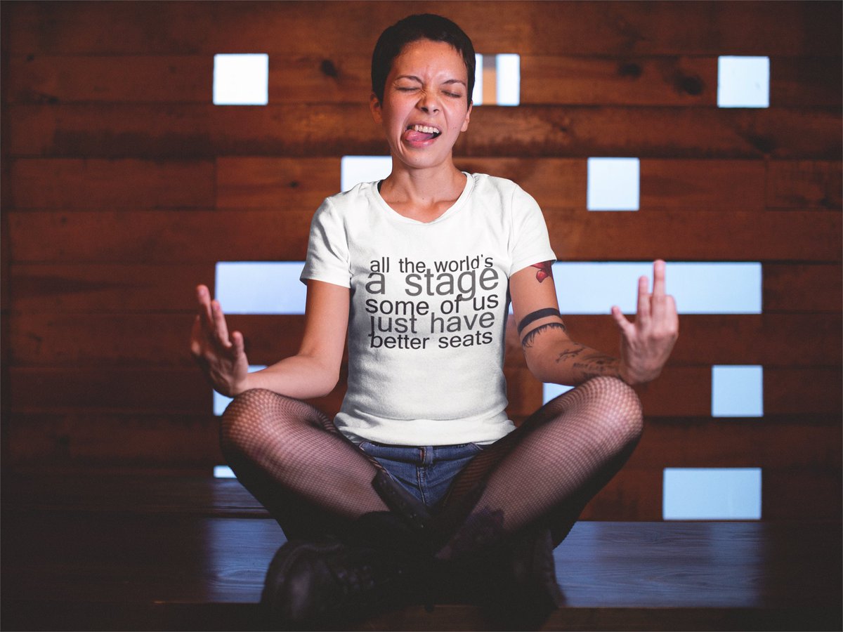 styled_vintage's tweet photo. Grab one of our sustainably made t-shirts featuring #Shakespeare, #literature, #theatre, #filmmaking or #acting related designs now! Get exclusively stylish! 

https://t.co/CaINitAY4o

 #quote #actor #writer #teacher #gifts
⁠
Pic: "Better Seats" Classic #tshirt by @incognitagal https://t.co/9yqKqHUMcy