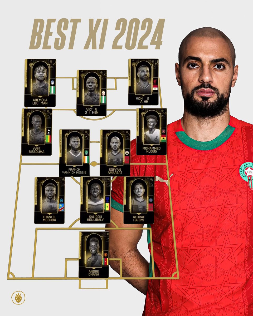 OFFICIALMTF2K18's tweet photo. أشرف حكيمي وسفيان أمرابط ضمن التشكيلة المثالية لأفضل 11 لاعب في إفريقيا لعام 2024 🇲🇦 https://t.co/2ZpGtZuW0G
