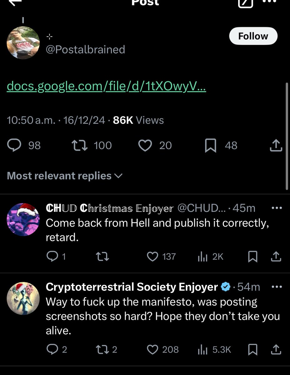 hayasaka_aryan's tweet photo. The Wisconsin shooter posted her manifesto on google docs but forgot to make it public https://t.co/qdG4xOw4m1