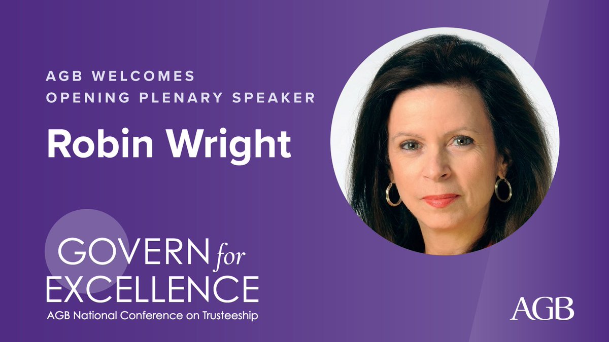 In a world marked by rapid change &amp; mounting global challenges, how can #HigherEd leaders chart a path forward w/ resilience &amp; vision? 

Join renowned journalist &amp; foreign affairs analyst <a href="/wrightr/">Robin Wright</a> at the AGB #2025NCT as she explores this question &amp; more. bit.ly/4ix6N0J