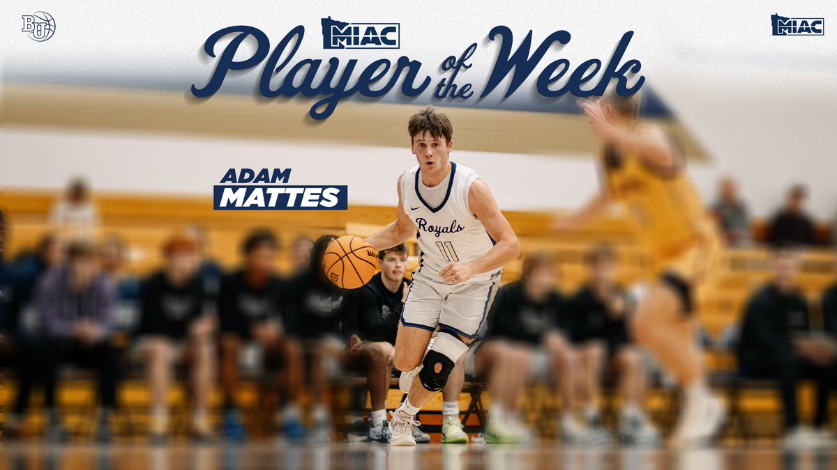 ⚠️POTW⚠️ congratulations to Adam Mattes for making player of the week!! 

#POTW #Bethel # ROAR #congratulations