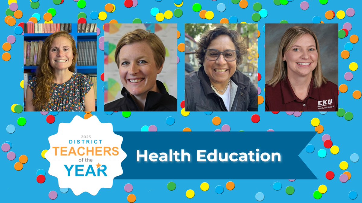 We are proud to announce our 2025 Health Education District Teachers of the Year‼️

Central:
Sarah Gietschier-Hartman
Clayton, MO

Eastern:
Kristen Allen
Rumford, ME

Midwest:
Sandee Ortiz
Sun Prairie, WI

Southern:
Melanie Smith
Richmond, KY