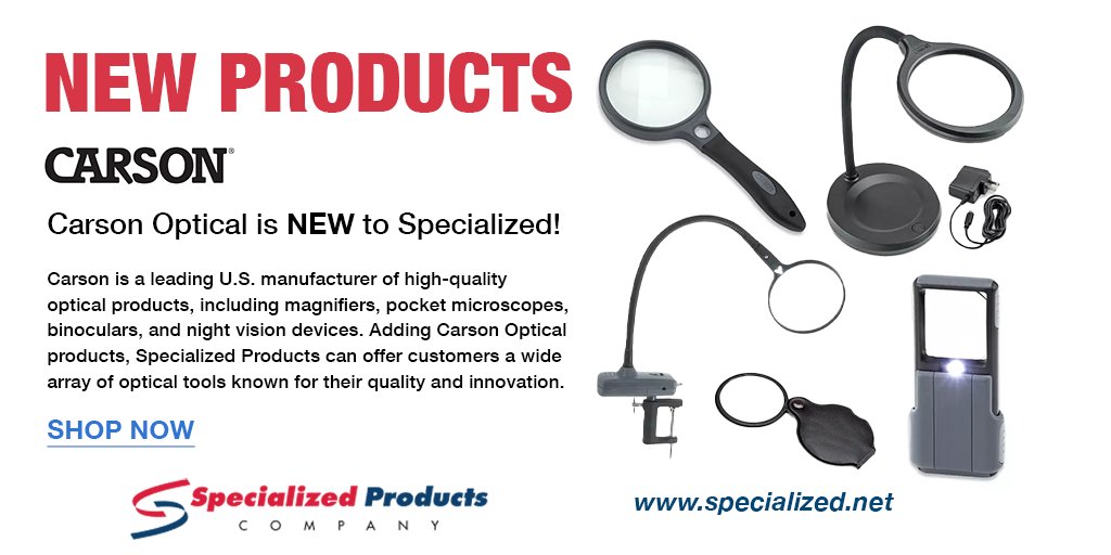 spctools's tweet photo. Introducing Carson Optical! The the top U.S. manufacturer of magnifiers and pocket microscopes. 
👉https://t.co/RV0KpboNt5 
#carsonoptical https://t.co/Y8YgVCBScz