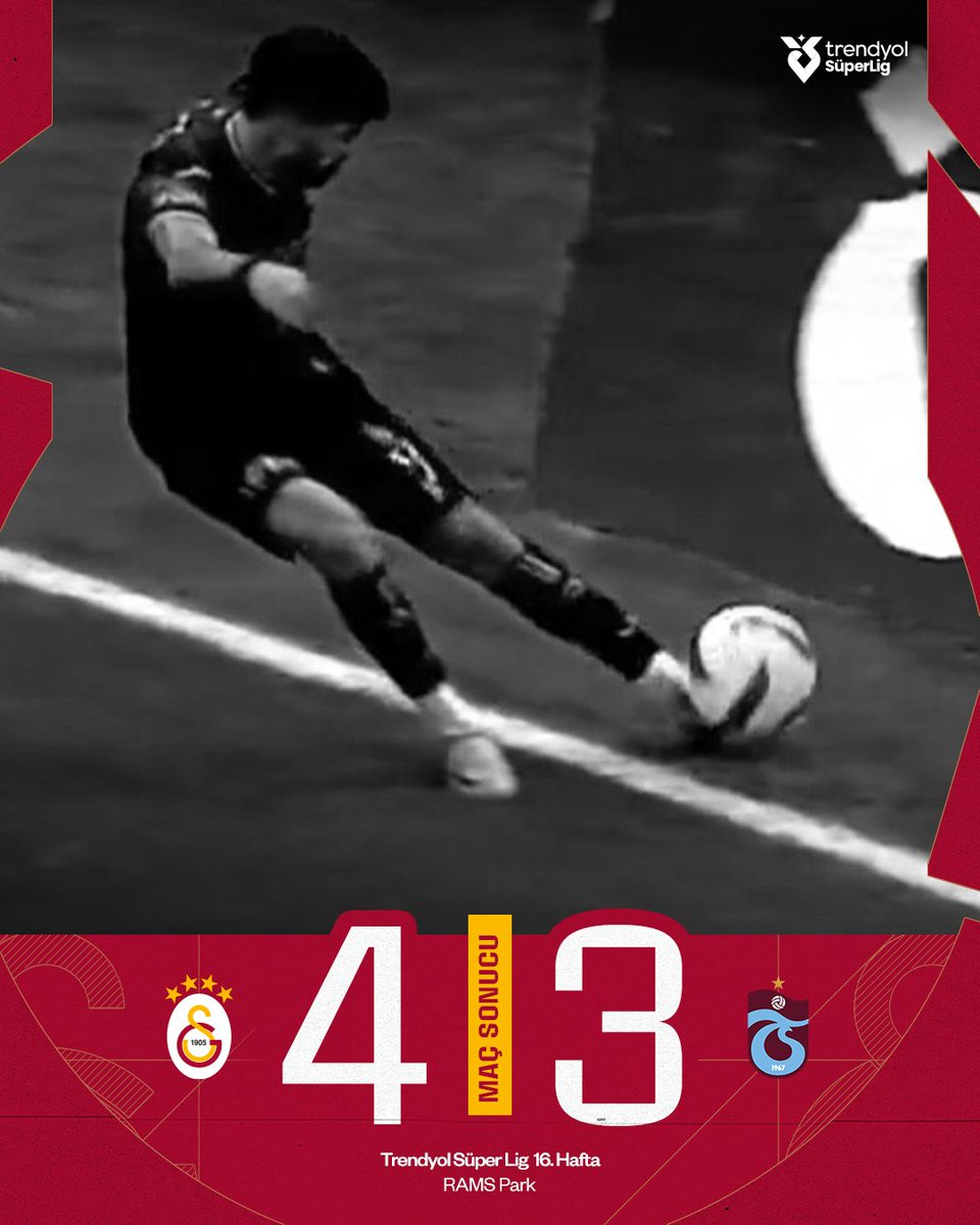 İYİLER SONUNDA MUTLAKA KAZANIR! 💪

Maç sonucu: Galatasaray 4-3 Trabzonspor 👏

#GSvTS
