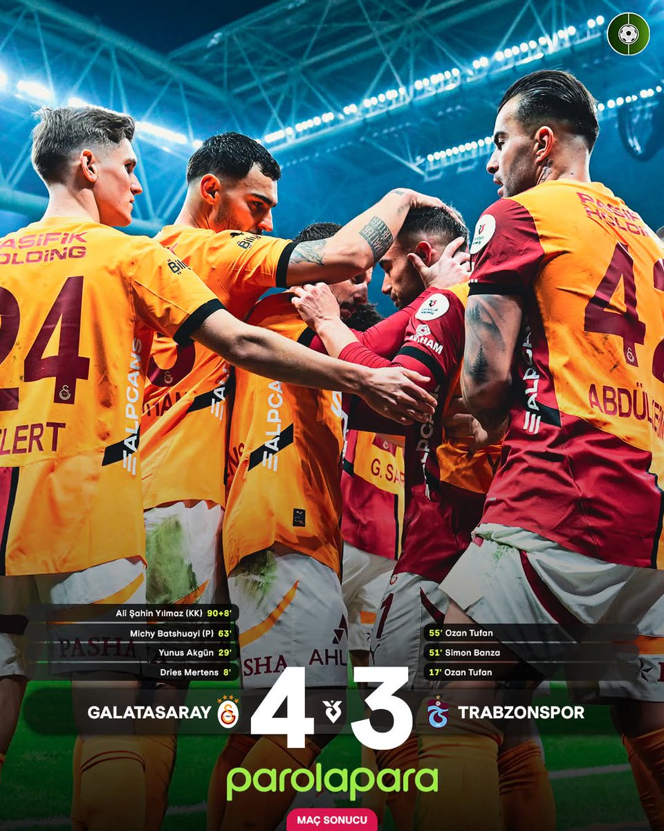 Fenerbahçe için yırtınan Ozan Tufanı'da, Trabzonspor'lu TFF Başkanı'nızıda sizi kollayan hakemlerinizide alın hadi yallah.
Galatasaray - Trabzonspor #GSvTS