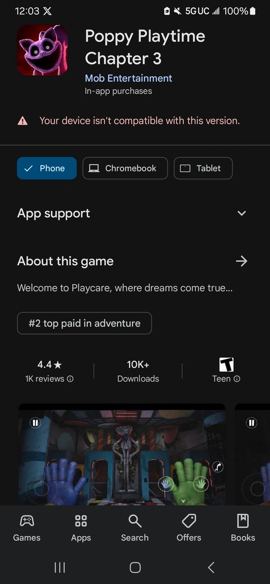 murderdrone9's tweet photo. @mobgamesstudios I can't download it https://t.co/QhoUEPJkYw