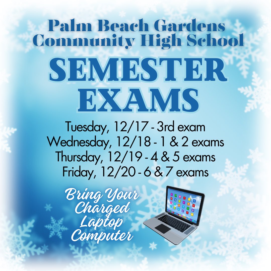 Be prepared for your exams!Get rest, be on time, eat breakfast, &amp; bring your charged laptop!🧡🐊💙