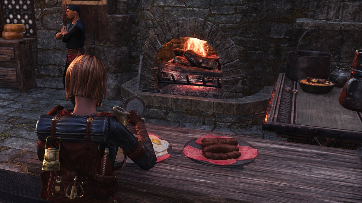 BatLunatic's tweet photo. PART3: My youngest has no patience, not even for rude shopkeepers. She wanted to buy a book for Cero but not from that one!😠She ate at the inn, she'll sleep in one of the rooms, then call Runa tomorrow. She is tired from this day🥱
#ElderScrollsOnline #ESOFam @TESOnline @eso_fam https://t.co/eOLCpgjpBc