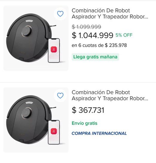 EsTendenciaEnX's tweet photo. “Mercado Libre”:
Porque se estrenaron las compras internacionales y están a la mitad de precio que las que venden los locales argentinos en la misma aplicación https://t.co/zelyLu0Atx