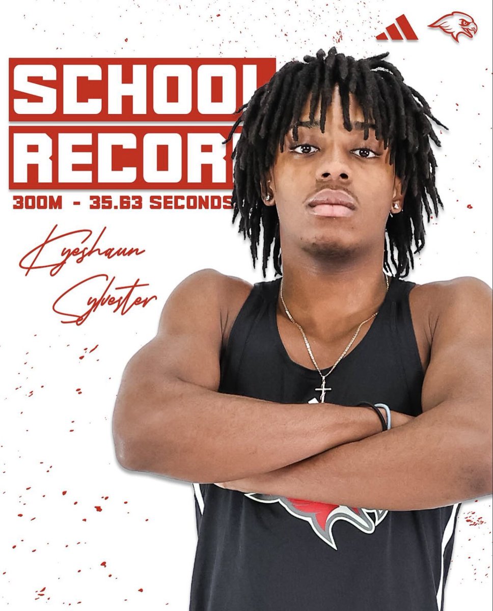 Kyeshaun4's tweet photo. Bless to break the school record in the 300M dash. Good race but not satisfied! https://t.co/tFOtLVzMbW