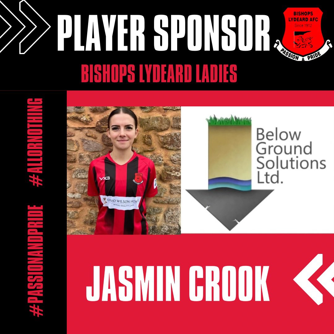 LydeardLadiesFC's tweet photo. 🔴⚫️ Player of the match ⚫️🔴

Went to @crook_jasmin this week for her work rate in the midfield. Strong defensively and creative when going forward made for a solid performance once again.  
Big thanks to her sponsor this season 🤝❤️🖤 #ALLORNOTHING https://t.co/aUVIeFIqtG
