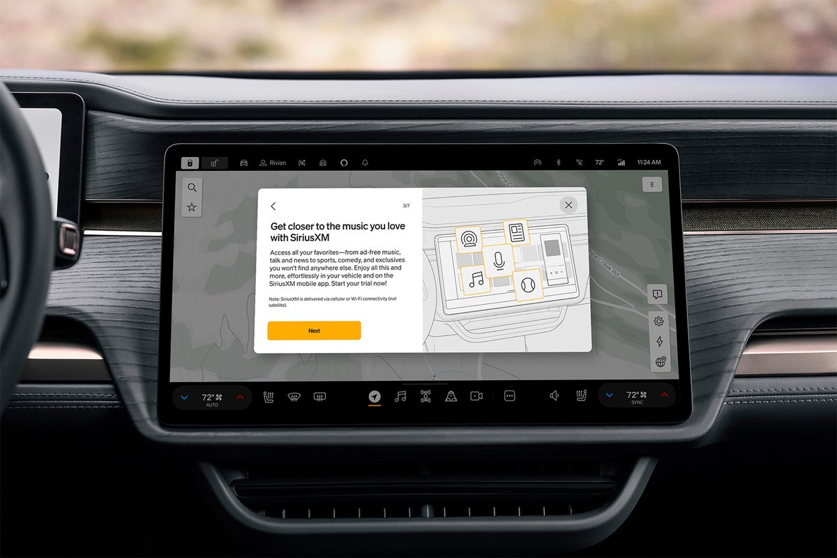Happy Holidays! Rivian OTA update coming this week with a Christmas treat,  Youtube native integration, Google Cast, Sirius XM (with Pandora), and ...