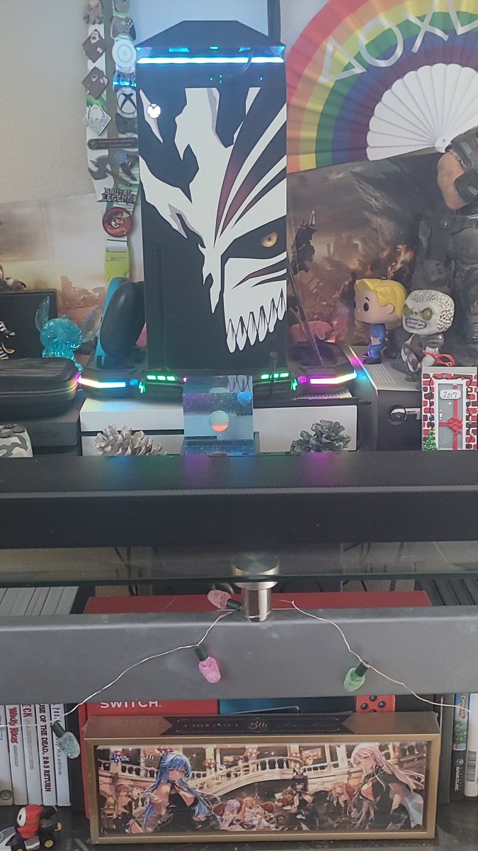 INDY_VIBE5's tweet photo. Yostar merch swagging up my set up! 😁 https://t.co/98mfZaFGnW