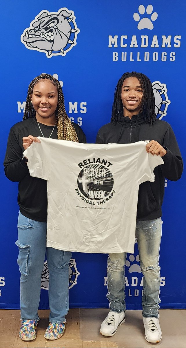 Congratulations to Byria Harmon and Lucas Hornesburger, McAdams Basketball Players of the Week, for their outstanding achievements during the week of December 9–14, 2024. Special thanks to Reliant Physical Therapy for sponsoring this recognition.

#WeAreMcAdams #InItTogether
