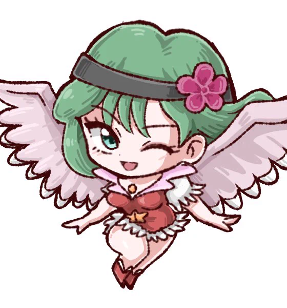 スマホ指描き 悪魔くんの鳥乙女