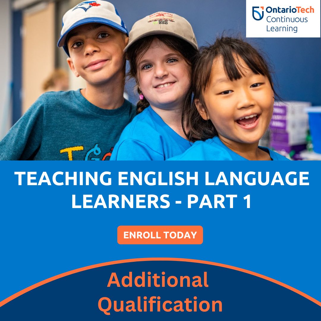 OT_Learn's tweet photo. Registration is now open for our Teaching English Language Learners - Part 1 AQ! This course is OSAP eligible. Register now to secure your spot!
#ContinuousLearning #TeachingEnglishLanguageLearners #AdditionalQualification #Winter2025 https://t.co/vYt6Amrr9w