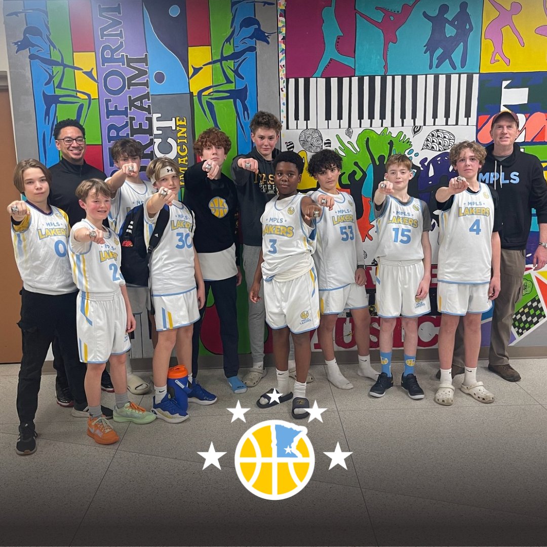 CHAMPS! 🏆 The 7th Grade Boys Gold team took 1st place in the East Ridge Boys Raptor Classic this past weekend. 🏀👏🎉🥇 Love to see the rings! Congratulations team. 

#mplslakersbasketball
#mplslakers