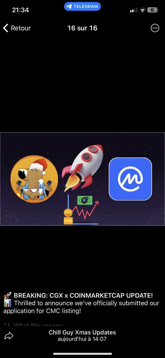 chillguyxmass's tweet photo. 🚀 BREAKING: CGX x COINMARKETCAP UPDATE!
📊 Thrilled to announce we've officially submitted our application for CMC listing!

✨ What this means:
• Enhanced visibility
• Verified market data
• Global recognition
• Easier tracking for holders

#chillguy #chillguyxmas #Airdrop https://t.co/Qi2mf5RNS4