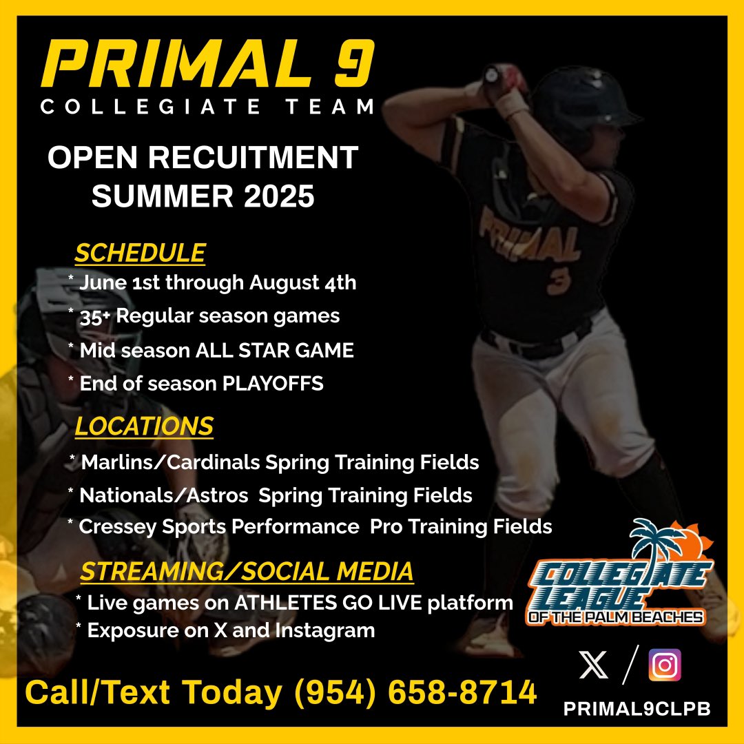 Looking for players who refuse to lose and guys who are 💯with their craft. Let’s continue to develop &amp; win together! Register today at primal9.org/clpb