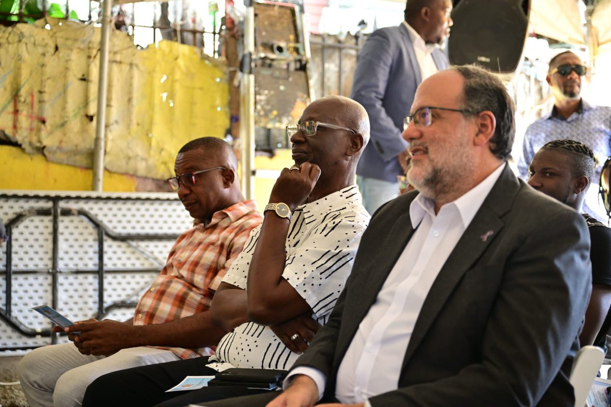 LocalGovJa's tweet image. #HappeningNow Handing over Ceremony for Two two-bedroom houses to families in the Community of Jones Town, South St. Andrew. #LocalGovAtWork #SocialProtection