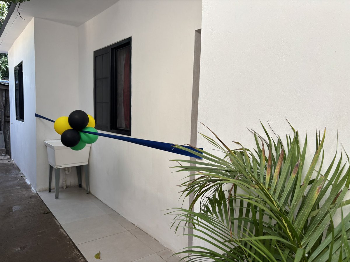 LocalGovJa's tweet image. #HappeningNow Handing over Ceremony for Two two-bedroom houses to families in the Community of Jones Town, South St. Andrew. #LocalGovAtWork #SocialProtection