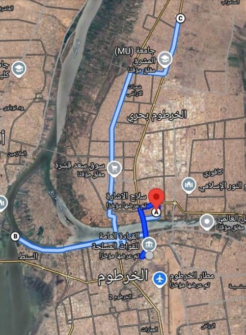 - غايتو بجاي 5 كيلو ، وبهناك أقل من 8 كيلو ، يعني أقل من 15 كيلو تقريباً، تفصلنا عن ربط معسكرات القوات المسلحة السودانية في العاصمه المثلثة بإذن الله الواحد الأحد. 

(اللهم نصرك الذي وعدت)