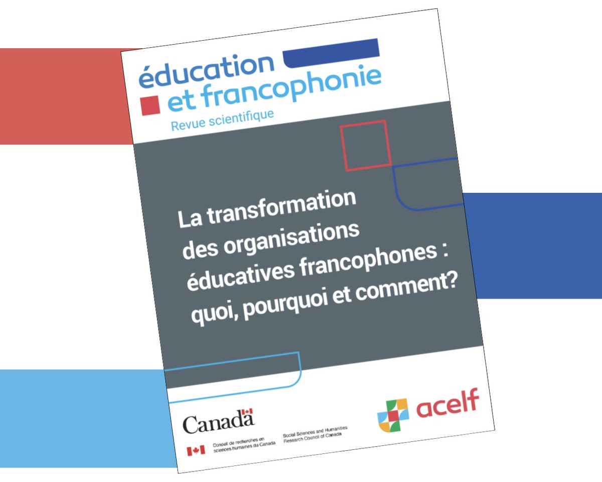 Découvrez le nouveau ✨ numéro «La transformation des organisations éducatives francophones: pourquoi, quoi et comment?» de la revue Éducation et francophonie, codirigé par Claire IsaBelle, de l’Université d’Ottawa, en Ontario, et Abdoulaye Anne, de l’Université Laval, à Québec.