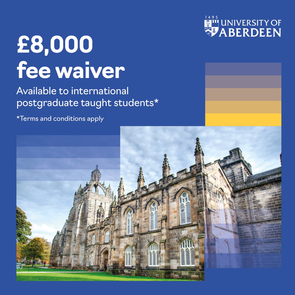 Self-funding international students are entitled to an £8,000 fee waiver to study our MLitt Viking and Medieval Nordic Studies on campus! abdn.ac.uk/study/postgrad…
